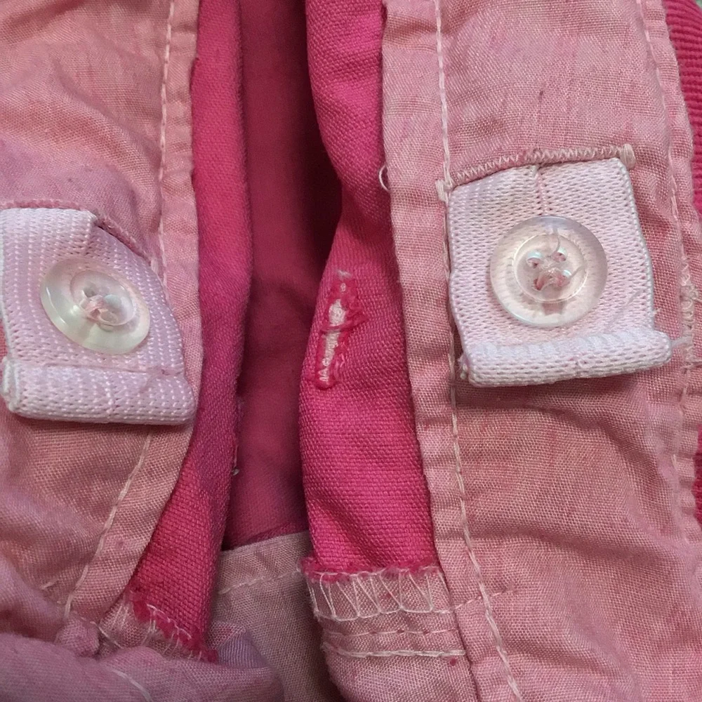 Old Navy Custom Hot Pink Dyed Tapered Leg Corduroy Adjustable Waist Pants 16